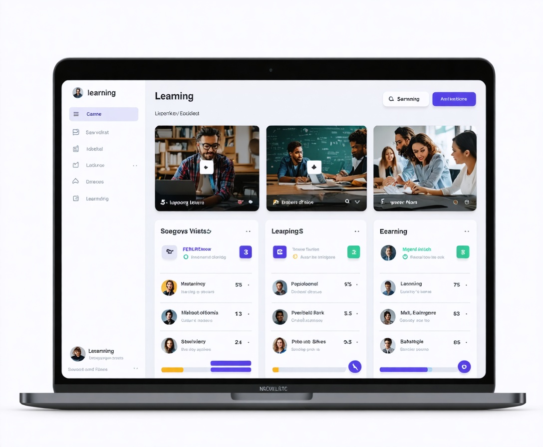 Ein Laptop zeigt die interaktive Lernplattform von AI Skills Lab